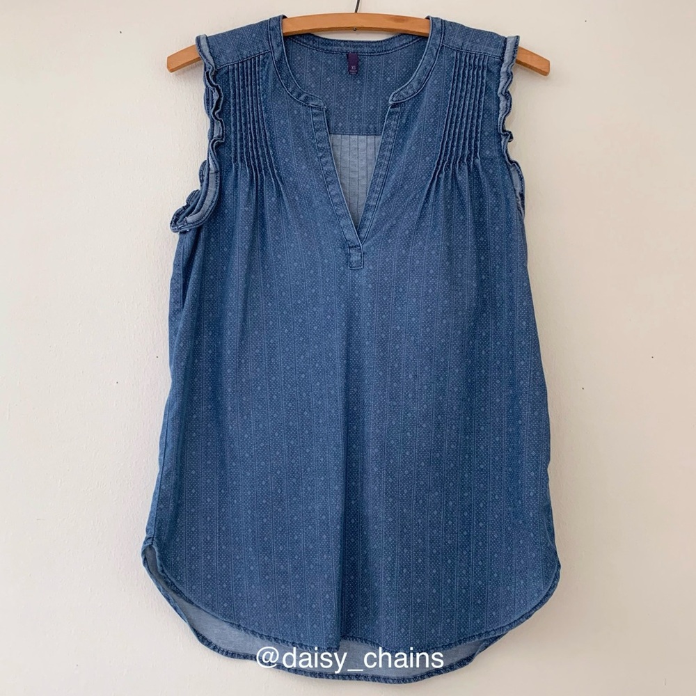 NYDJ Chambray Popover Top